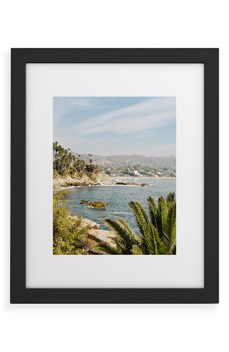 Deny Designs Laguna Beach Framed Wall Art, Main, color, Black Frame 8X10