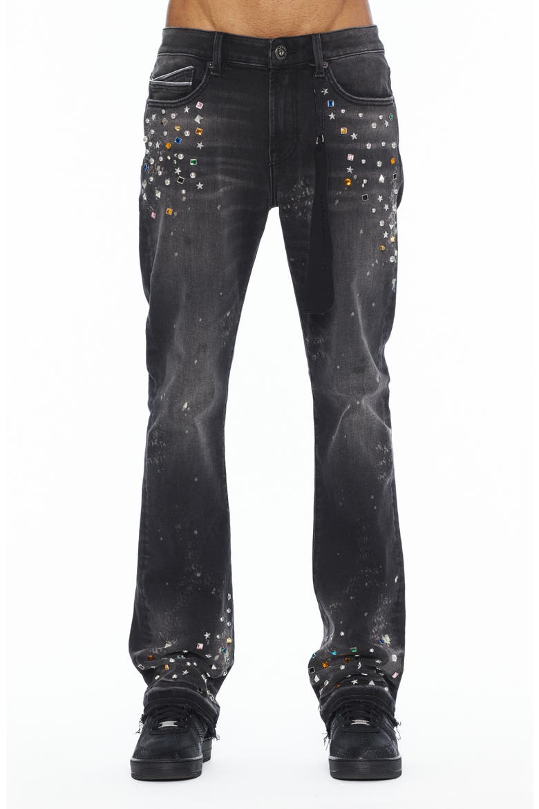 Lenny Studded Bootcut Jeans, Main, color, STAR