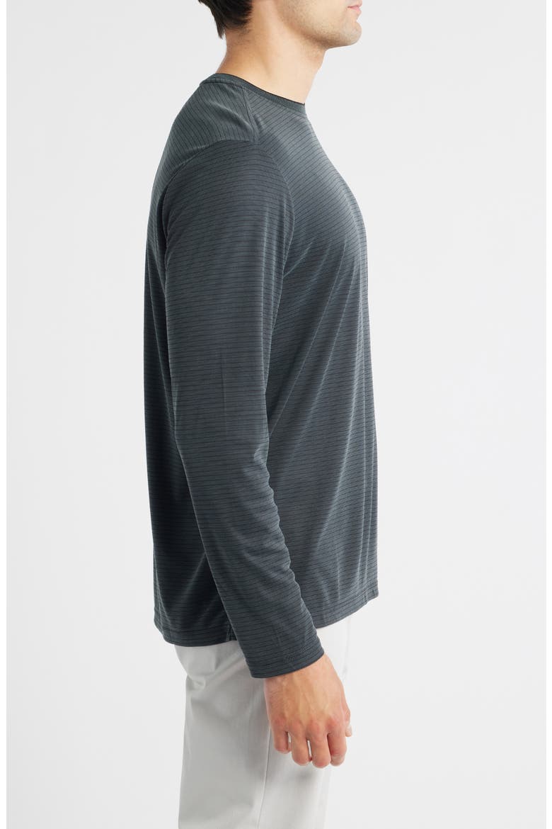 Bay Stripe Long Sleeve T-Shirt, Alternate, color, COAL