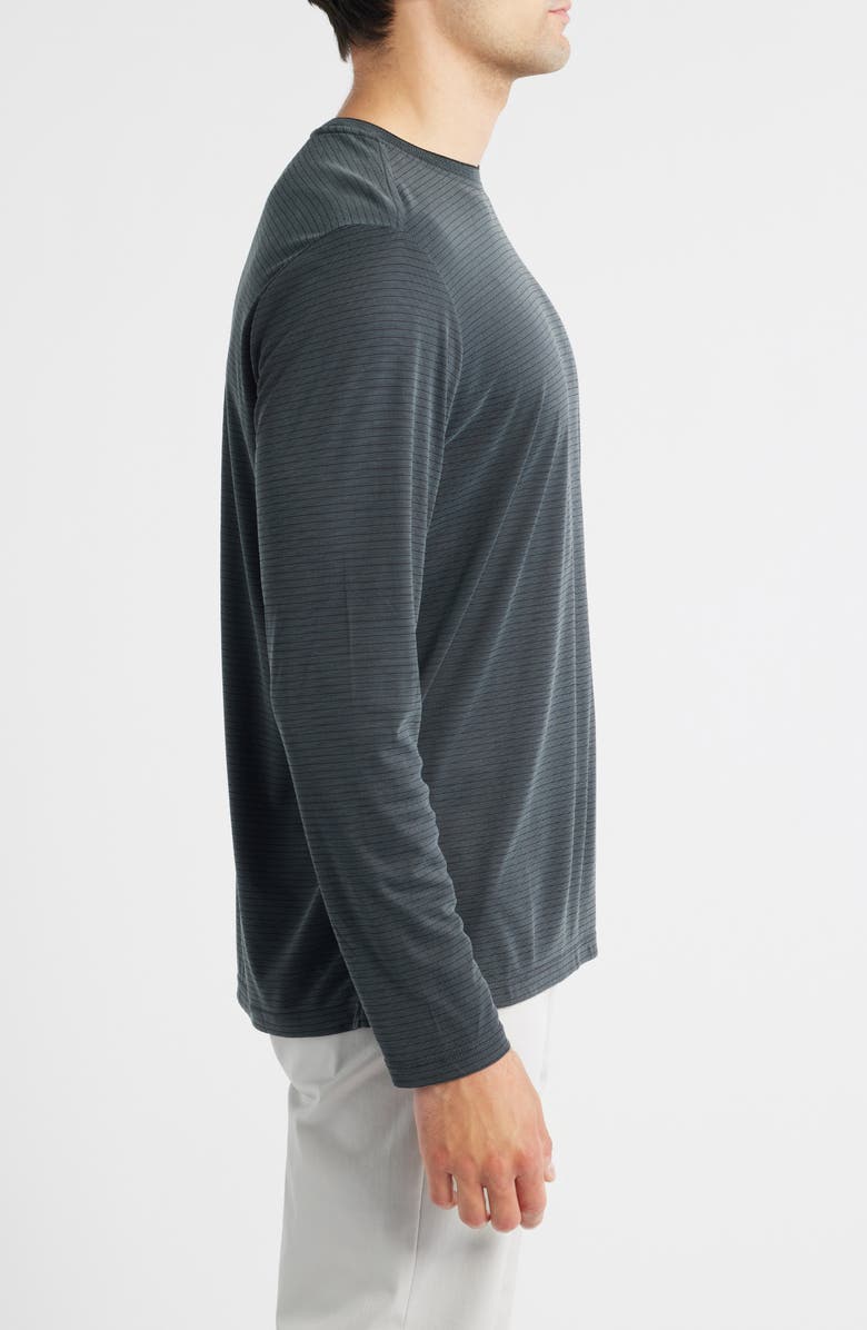 Tommy Bahama Bay Stripe Long Sleeve T-Shirt, Alternate, color, Coal