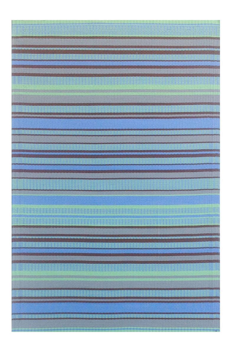 Mad Mats Stripes Grey & Aqua, Main, color, Grey And Aqua