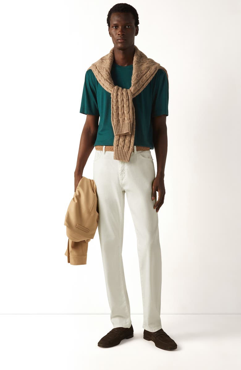 ZEGNA Slim Fit Jeans, Alternate, color, White