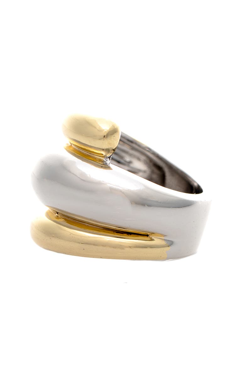 RIVKA FRIEDMAN Two Tone Curved Ring, Alternate, color, Two Tone