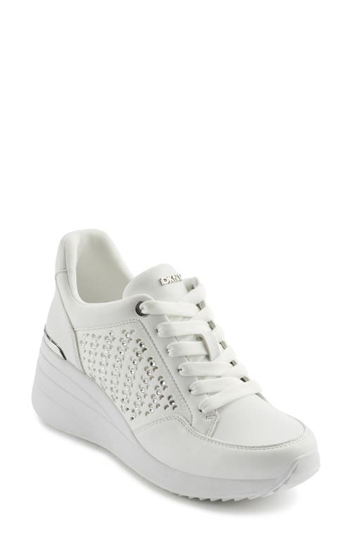 DKNY DKNY KALINDA RHINESTONE WEDGE SNEAKER