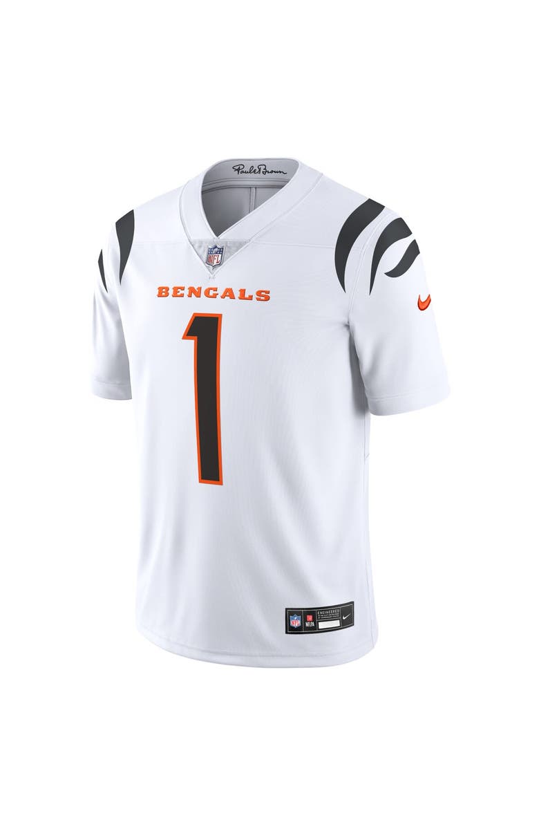 Nike Men's Nike Ja'Marr Chase White Cincinnati Bengals  Vapor Untouchable Limited Jersey, Alternate, color, 