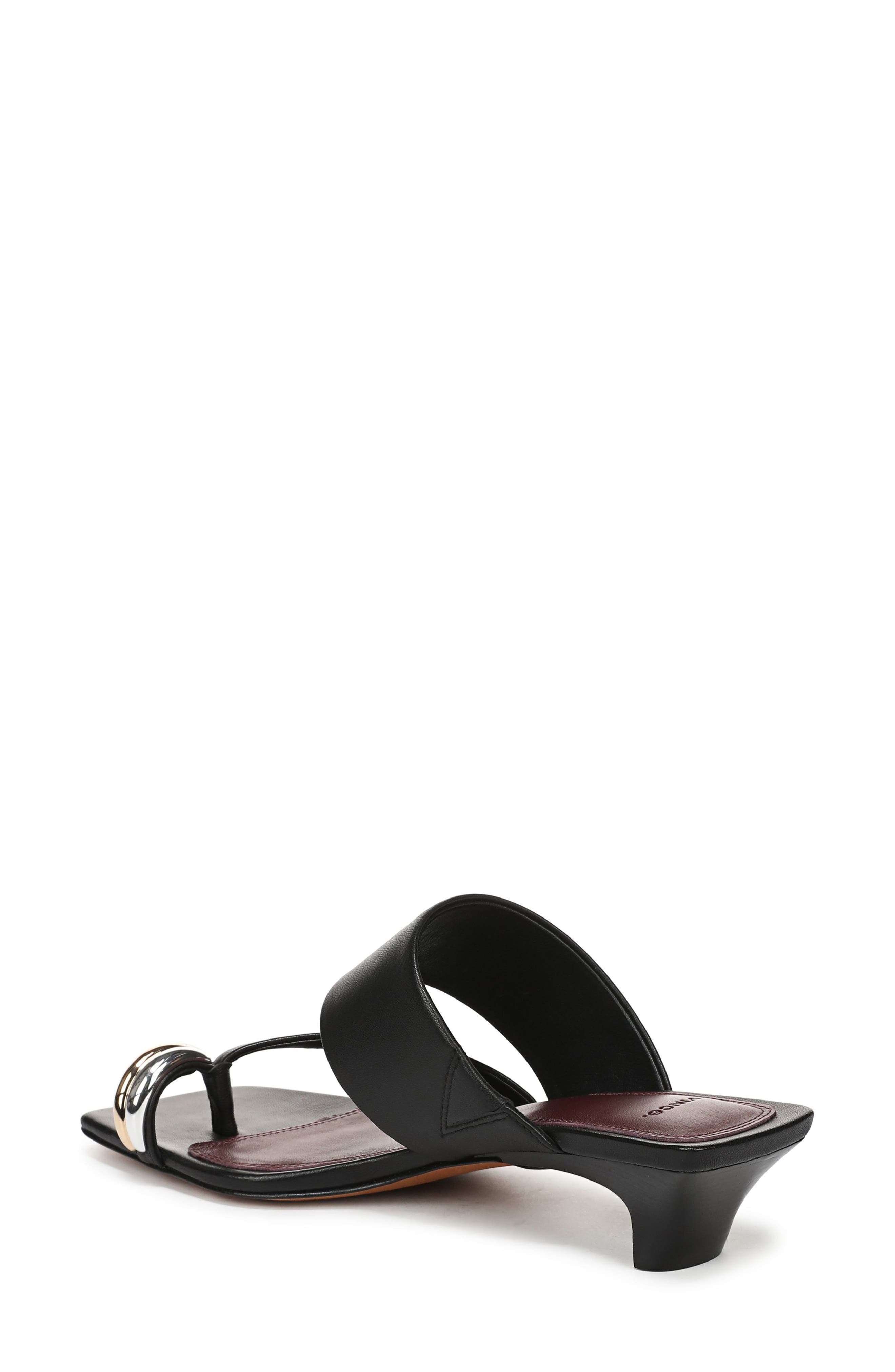 Vince Stacy Toe Loop Sandal, Alternate, color, Black