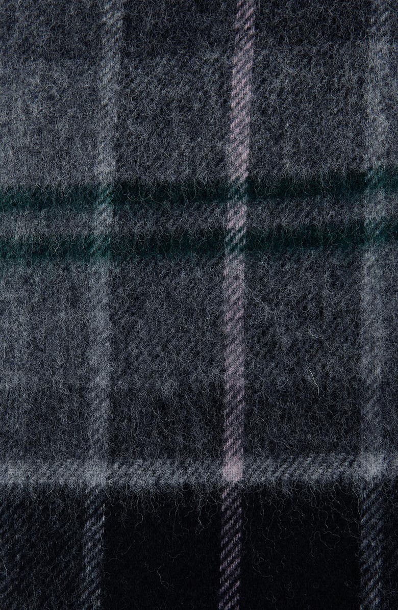 Barbour x Ganni Plaid Wool Scarf, Alternate, color, Winter Tartan