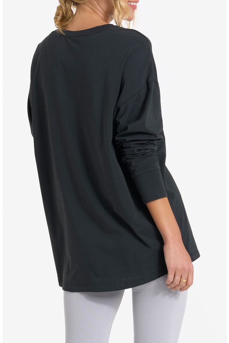 Long-Sleeve Feather Tee, Alternate, color, WASHED BLACK