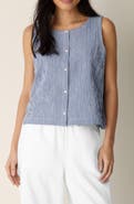 Eileen Fisher Crinkled Stretch Organic Cotton Vest
