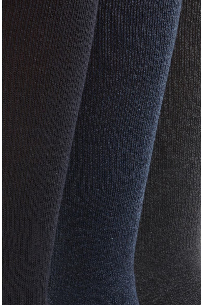 3-Pack Cotton Blend Socks, Alternate, color, NAVY ASSORTED