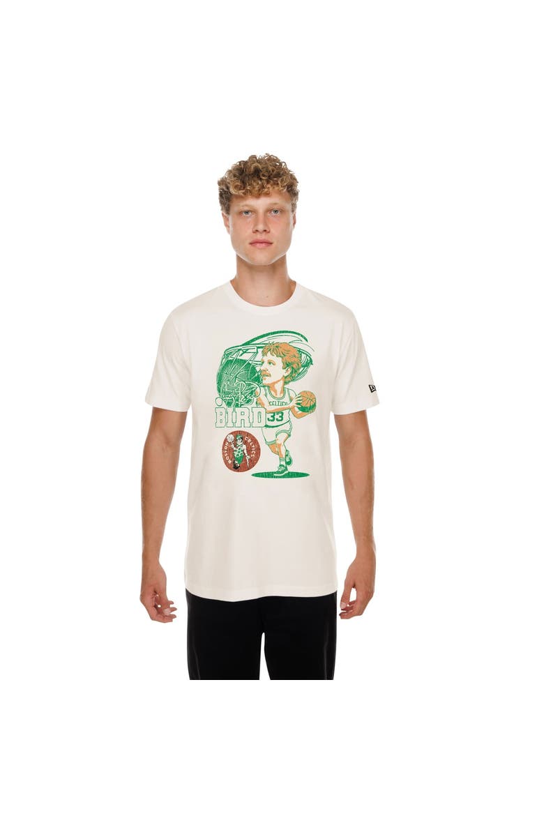 Men's New Era Larry Bird Cream Boston Celtics Player Graphic T-Shirt, Main, color, Cream