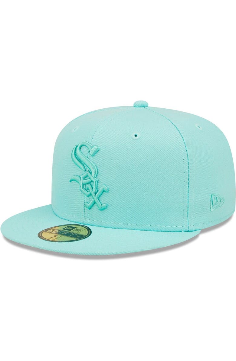 New Era Men's New Era Turquoise Chicago White Sox Icon Color Pack 59FIFTY Fitted Hat, Main, color, 