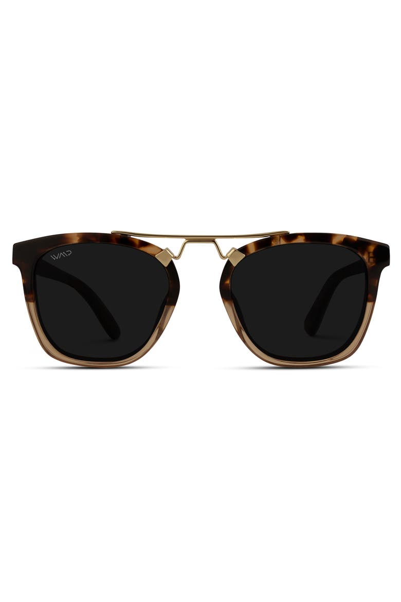 Demi - 51mm Oversized Square Polarized Sunglasses, Main, color, Crystal Brown Tortoise