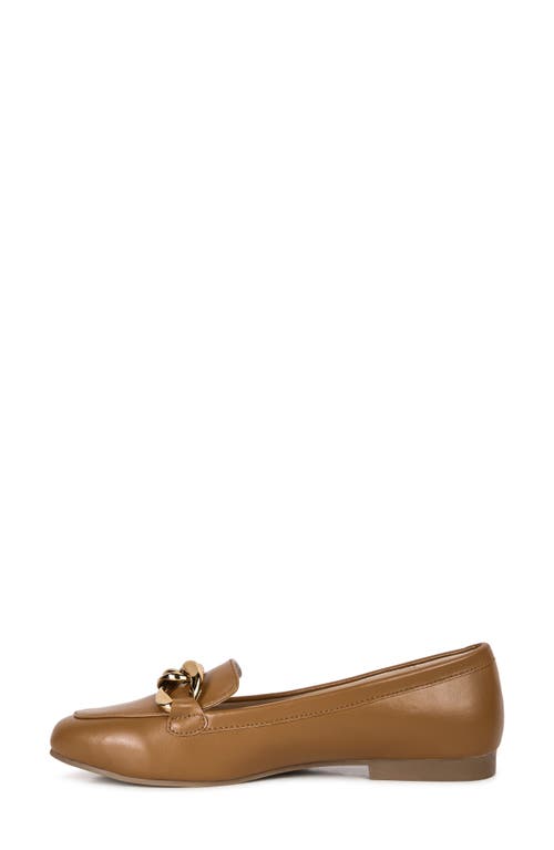 London Rag Chain Detail Faux Leather Loafer In Tan