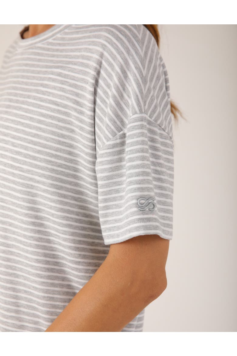 Lazy Haven Tee, Alternate, color, Heather Grey/White Stripe