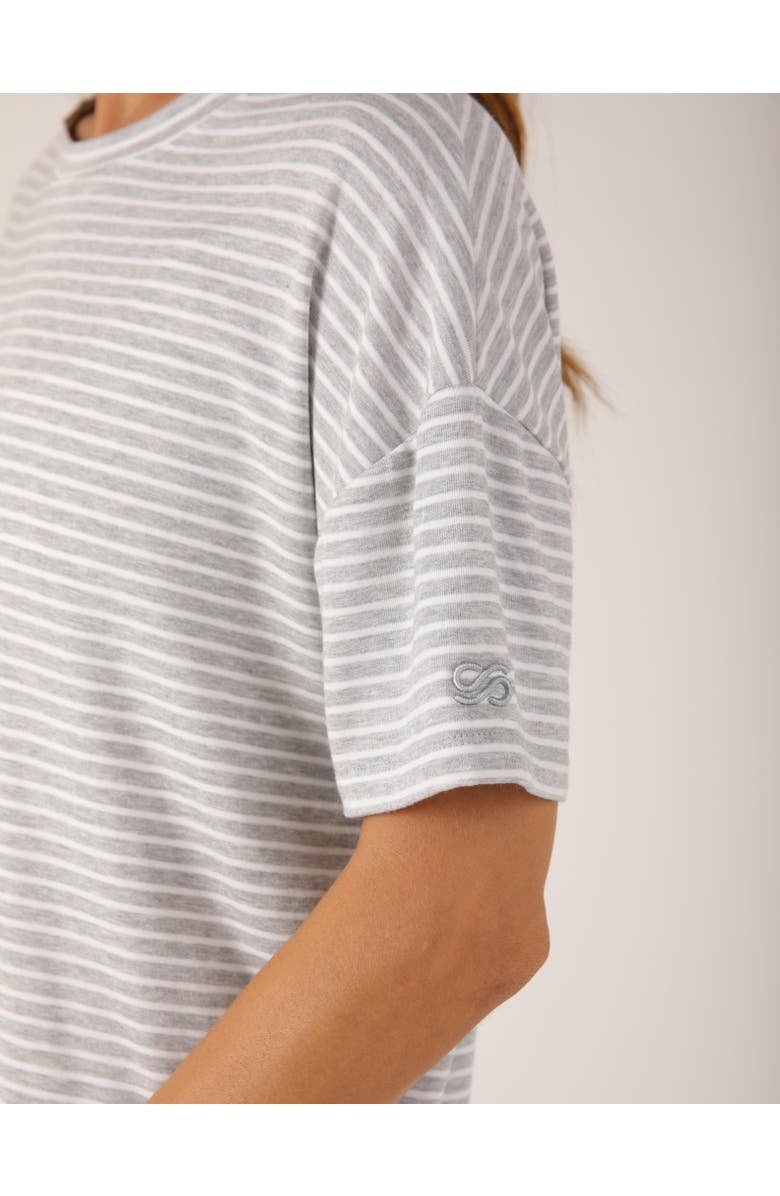 SoftFlex Lazy Haven Tee, Alternate, color, Heather Grey/White Stripe
