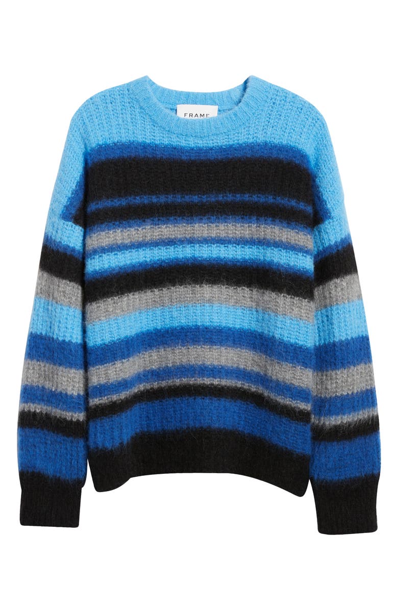 FRAME Stripe Alpaca Blend Crewneck Sweater, Alternate, color, 