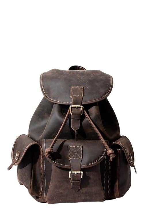 STEEL HORSE LEATHER The Asmund Backpack | Genuine Leather Rucksack in Dark Brown  product