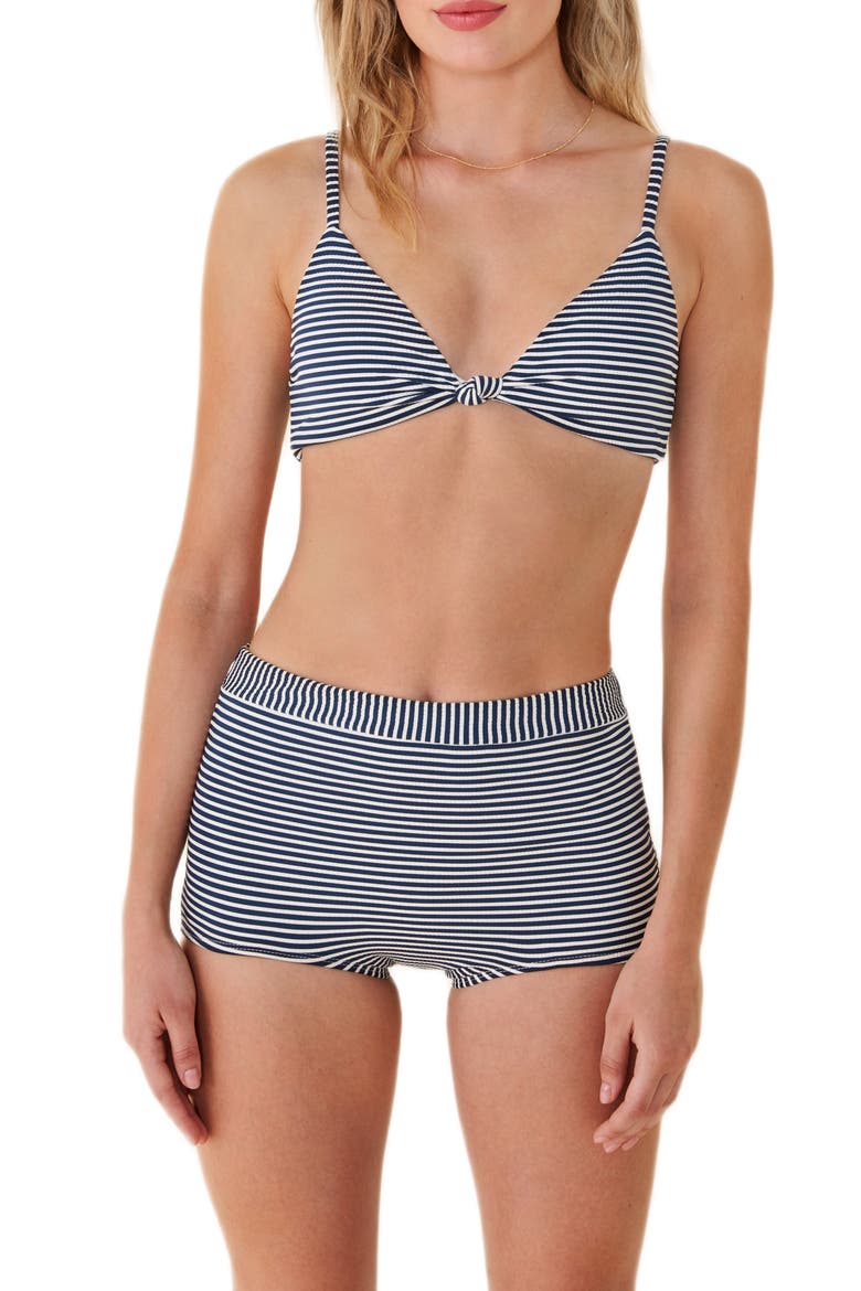 The Santorini Knotted Bikini Top, Alternate, color, CADET