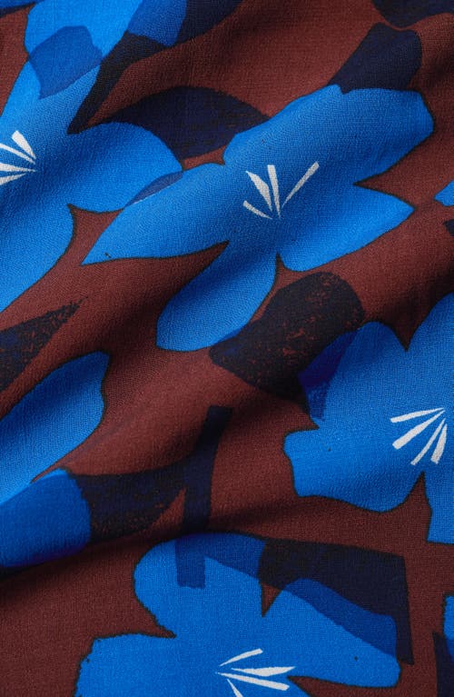 Seasalt Cornwall Lethlean Floral Pleated Maxi Skirt In Blue