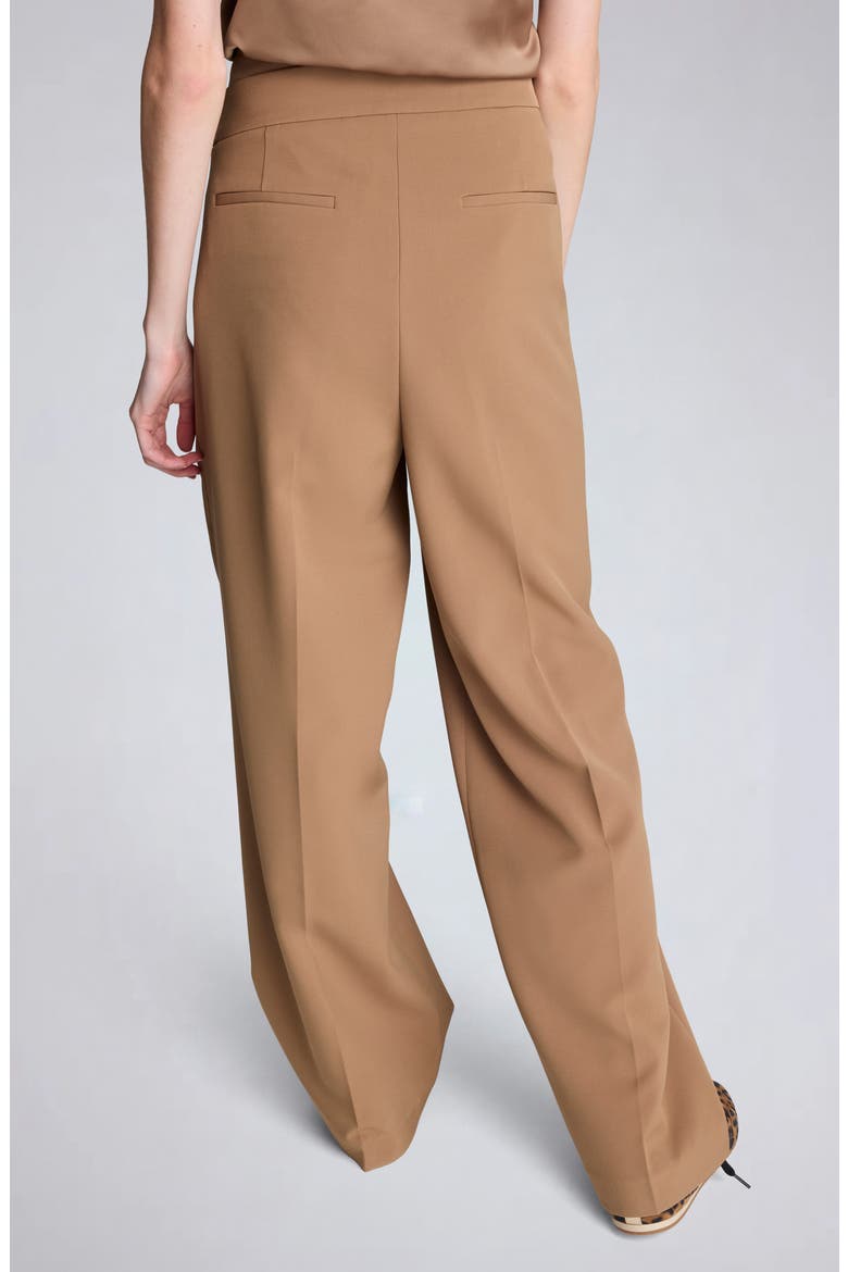 Pleated Mid Rise Wide Leg Pants, Alternate, color, MESQUITE
