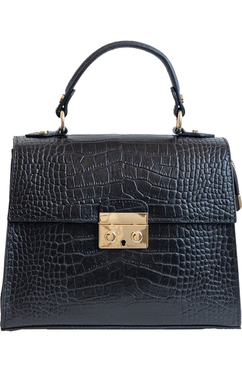 Persaman New York Croc Embossed Handbag, Main, color,