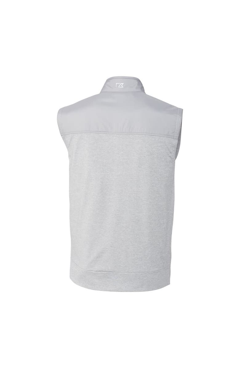 Cutter & Buck Men's Cutter & Buck  Silver Chicago Bears Helmet Stealth Hybrid Quilted Windbreaker Full-Zip Vest, Alternate, color, 