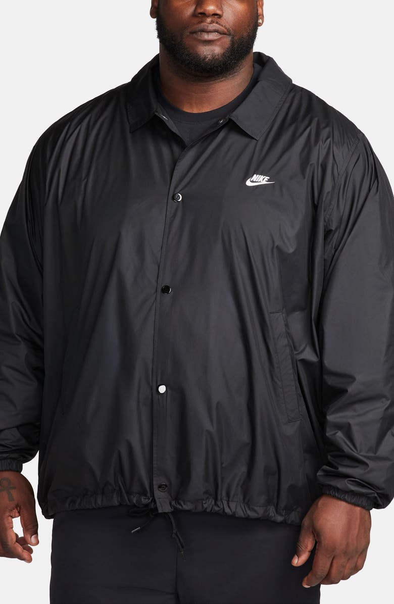Nike Club Coach's Jacket, Alternate, color, Black/ White