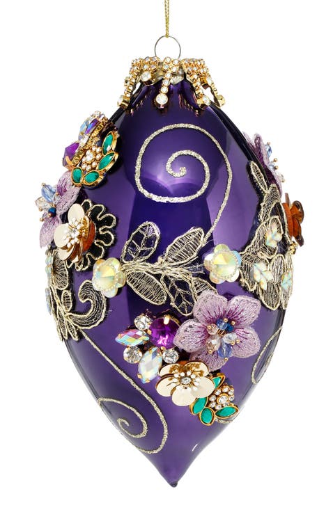 Kings Jewel Finial Ornament, Purple