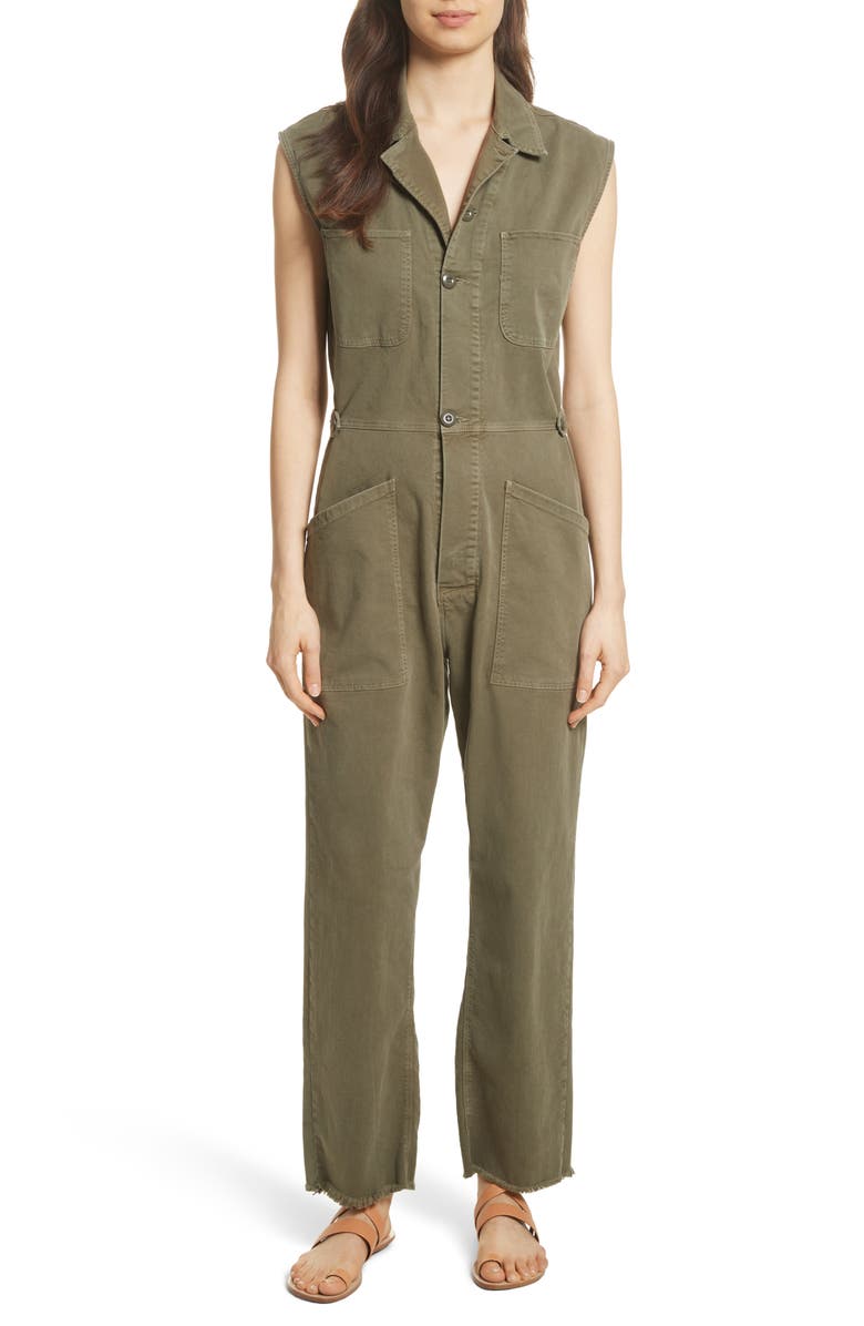 FRAME Le Service Twill Jumpsuit, Main, color, 