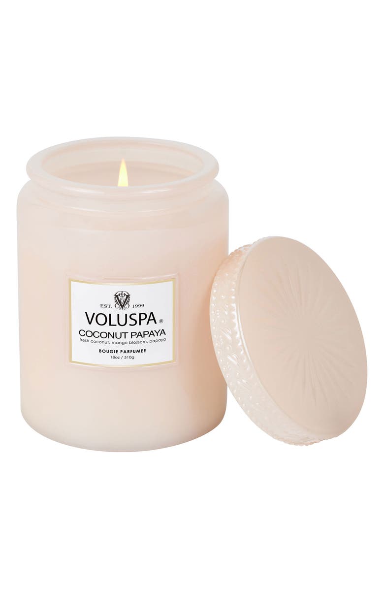 Voluspa Coconut Papaya Large Jar Candle, Main, color, Coconut Papaya