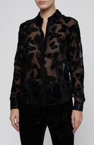L'AGENCE Laurent Butterfly Burnout Shirt