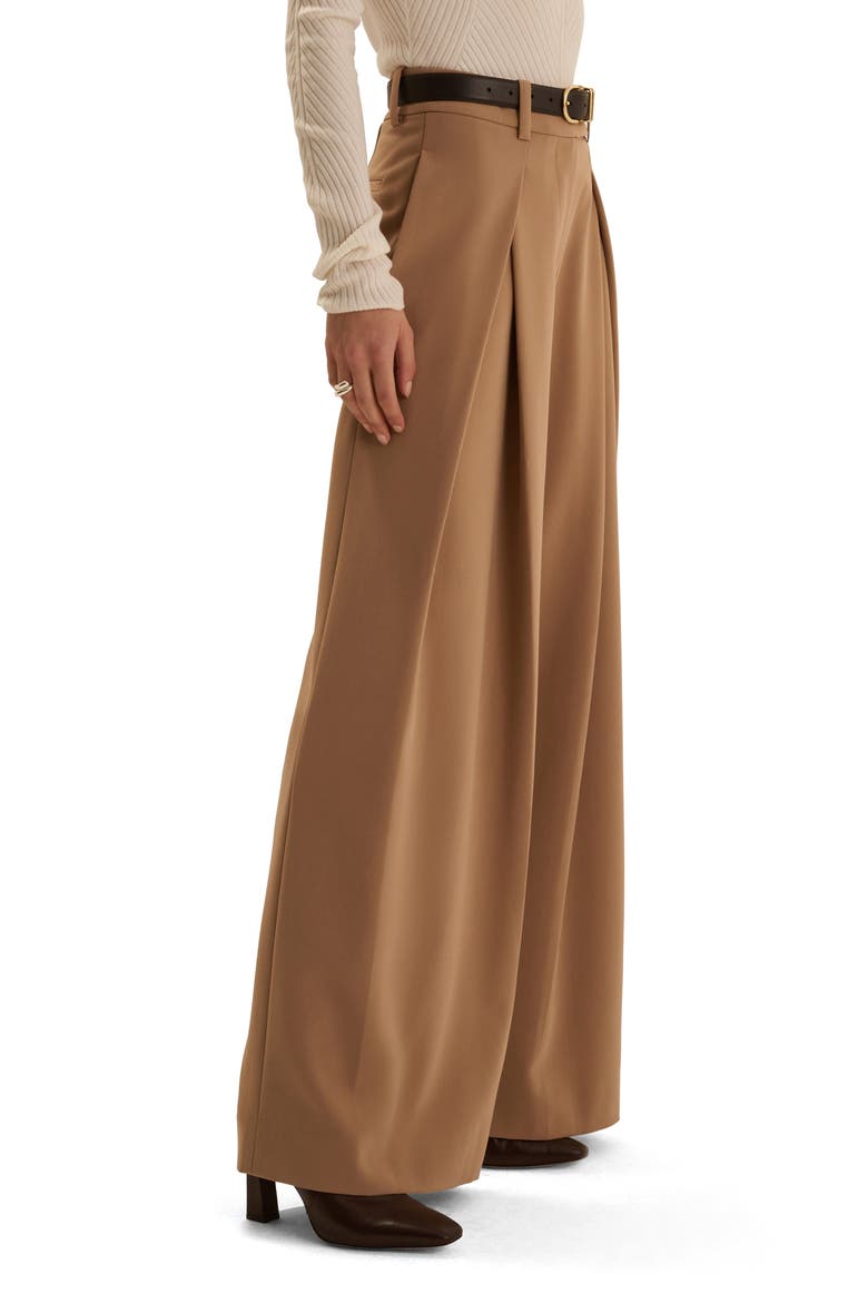 Pleats for Days Wide Leg Pants, Alternate, color, CAMEL
