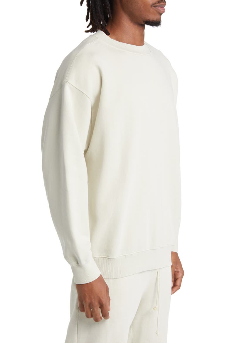Core Oversize Crewneck Sweatshirt, Alternate, color, VINTAGE CHALK