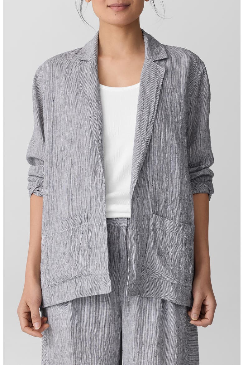 Organic Linen Blazer, Main, color, INK
