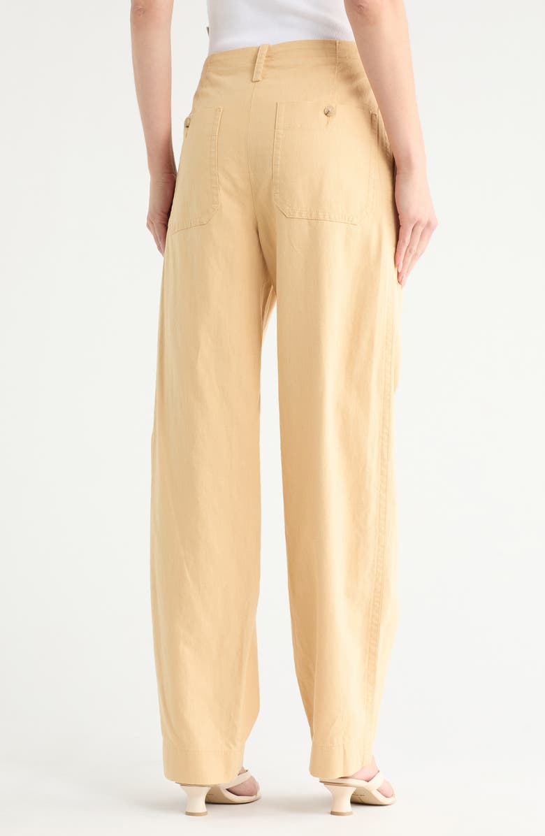 Vince Tie Front Pull-On Pants, Alternate, color, Light Brass