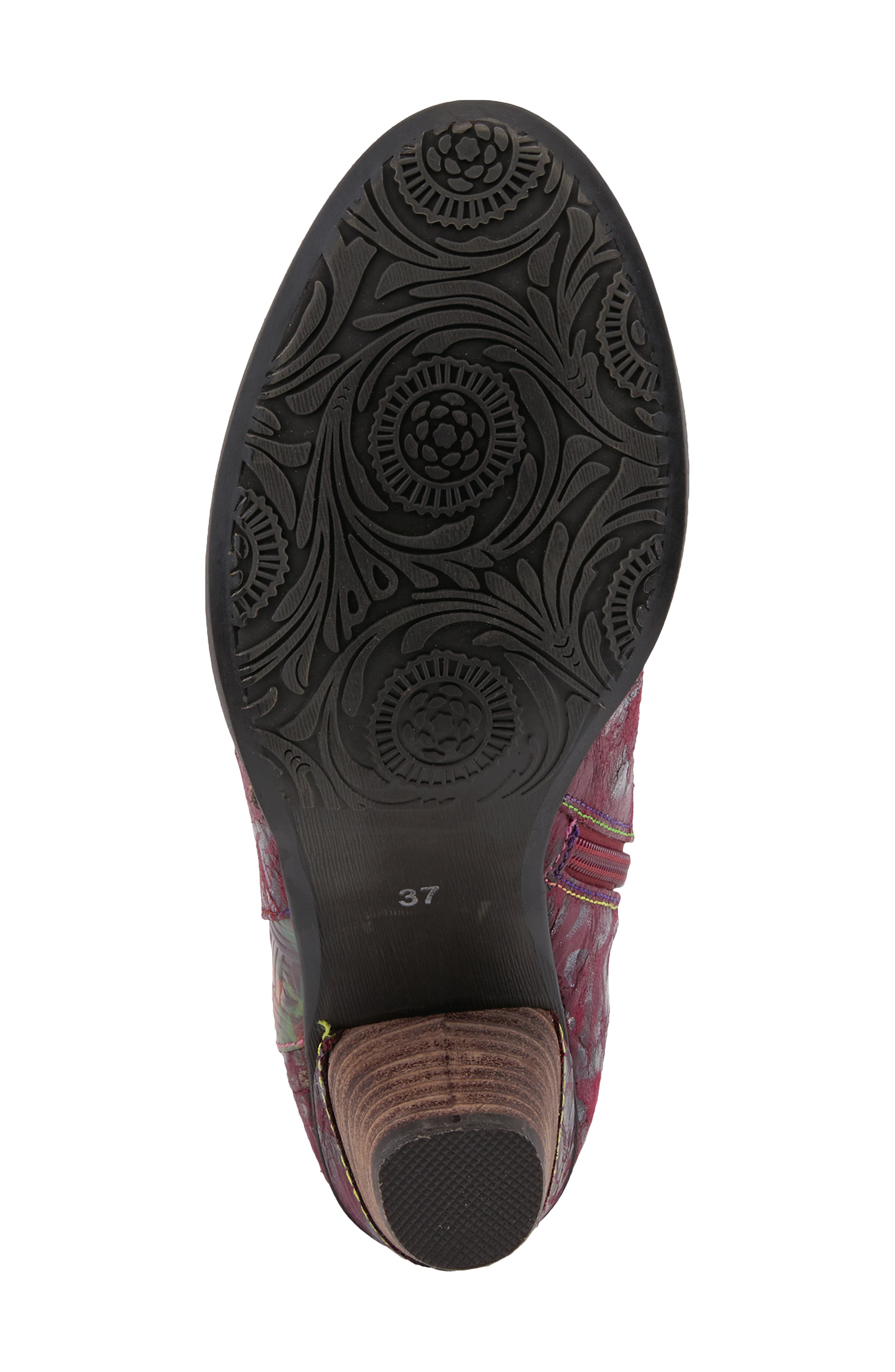 L'Artiste Waterlily Bootie, Alternate, color, BORDEAUX LEATHER/ SYNTHETIC