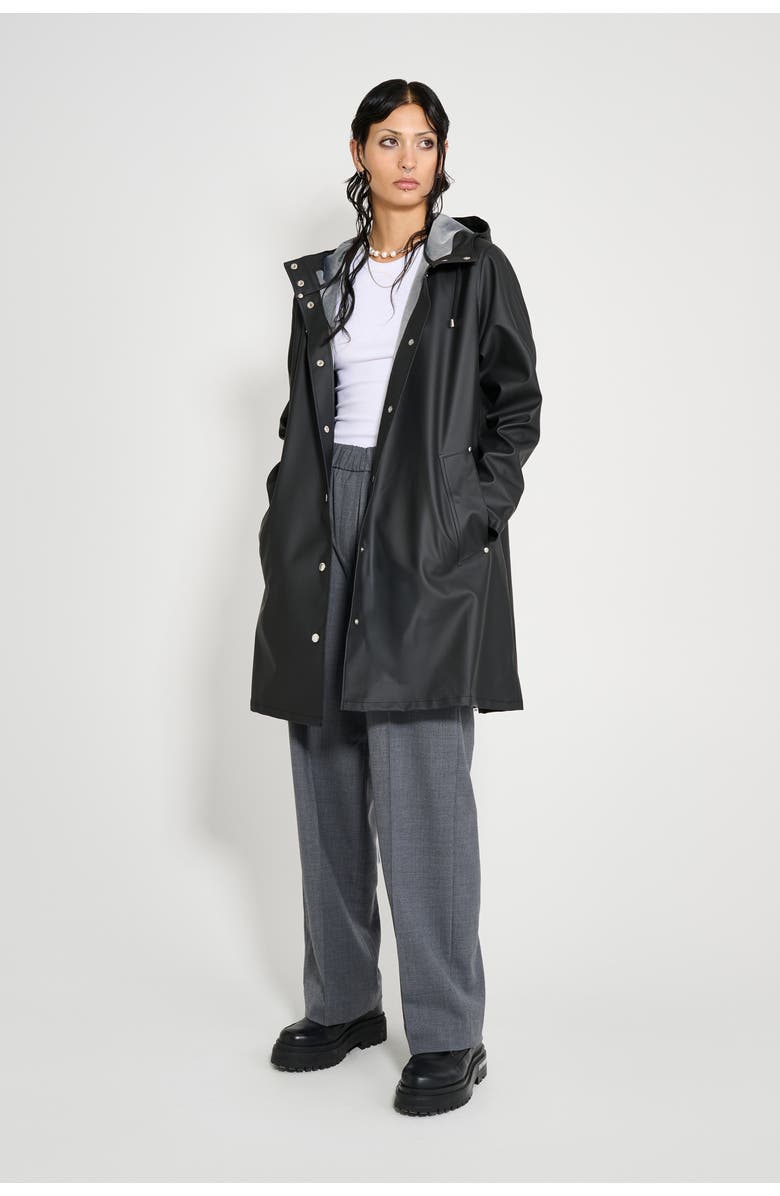 Stutterheim Mosebacke Lightweight Raincoat, Alternate, color, Black