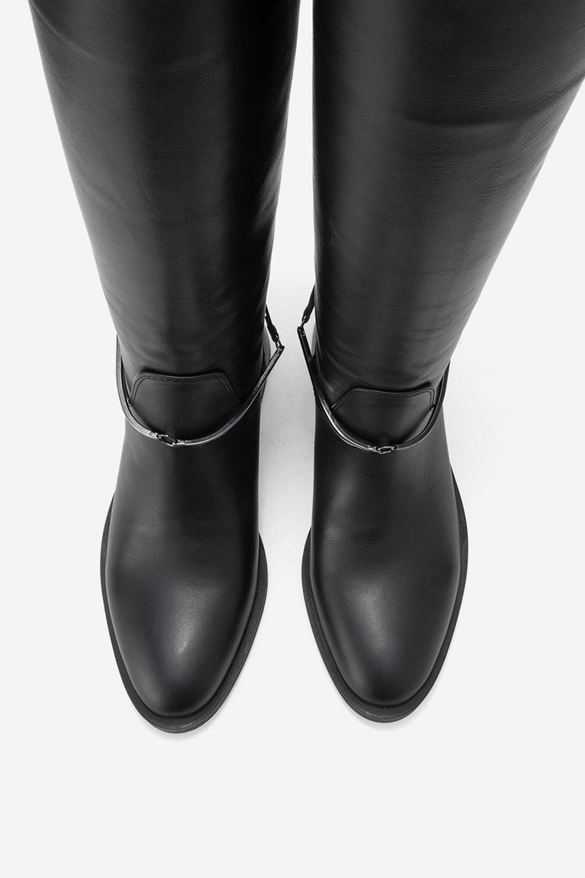 Forever & Always Shoes Ansel Leather Riding Boot, Alternate, color, Black