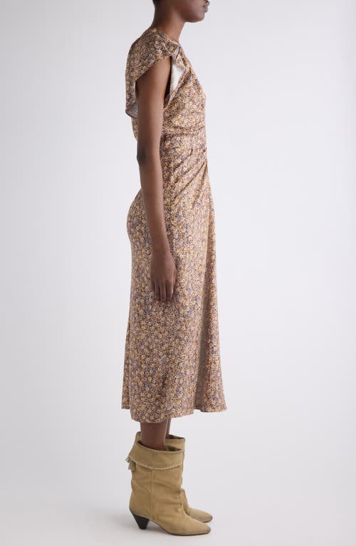 Isabel Marant Lyndsay Floral Jacquard Midi Dress In Brown