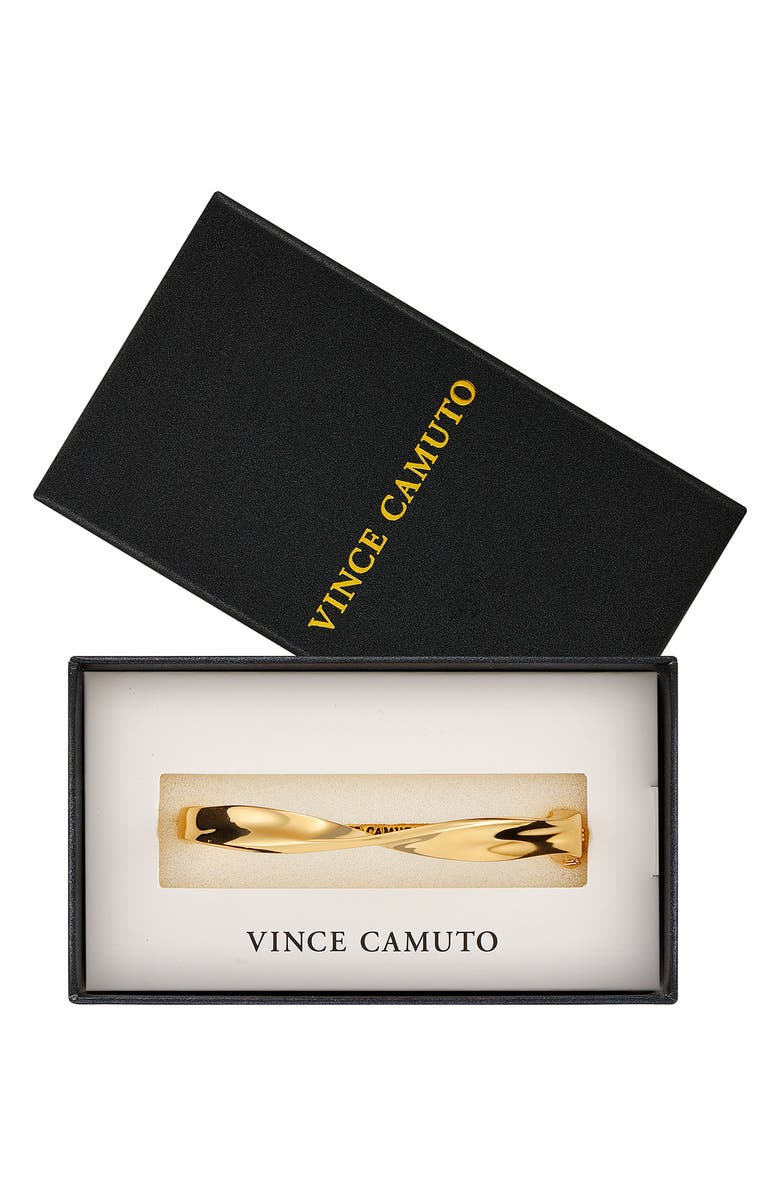 Vince Camuto Twisted Hinged Bangle Bracelet, Alternate, color, Gold Tone
