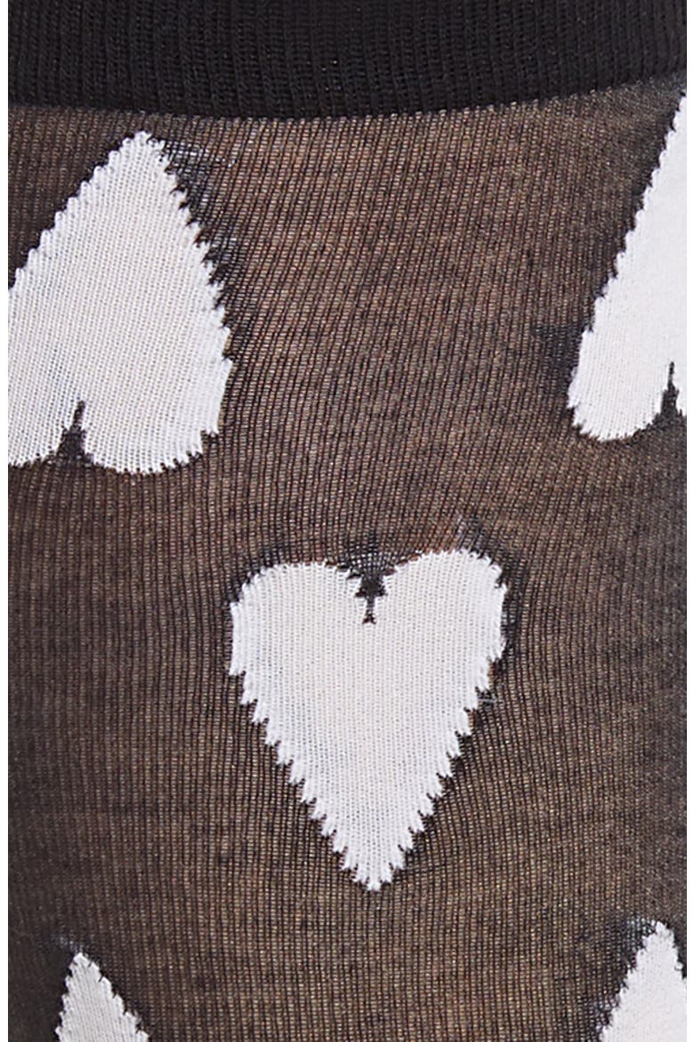 x Atlantic-Pacific Knee Socks (Nordstrom Exclusive), Alternate, color, BLACK HEARTS