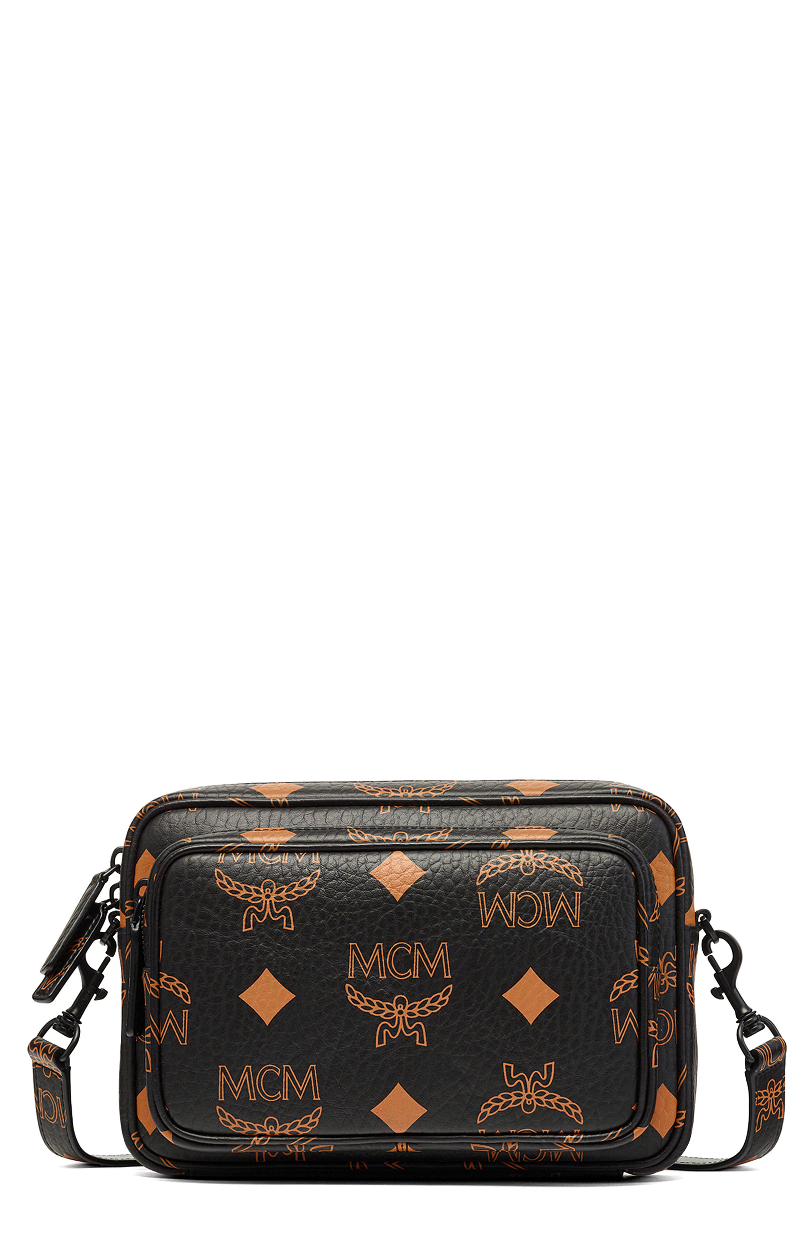 MCM Small Aren Visetos Coated Canvas Crossbody Bag, Main, color, 
