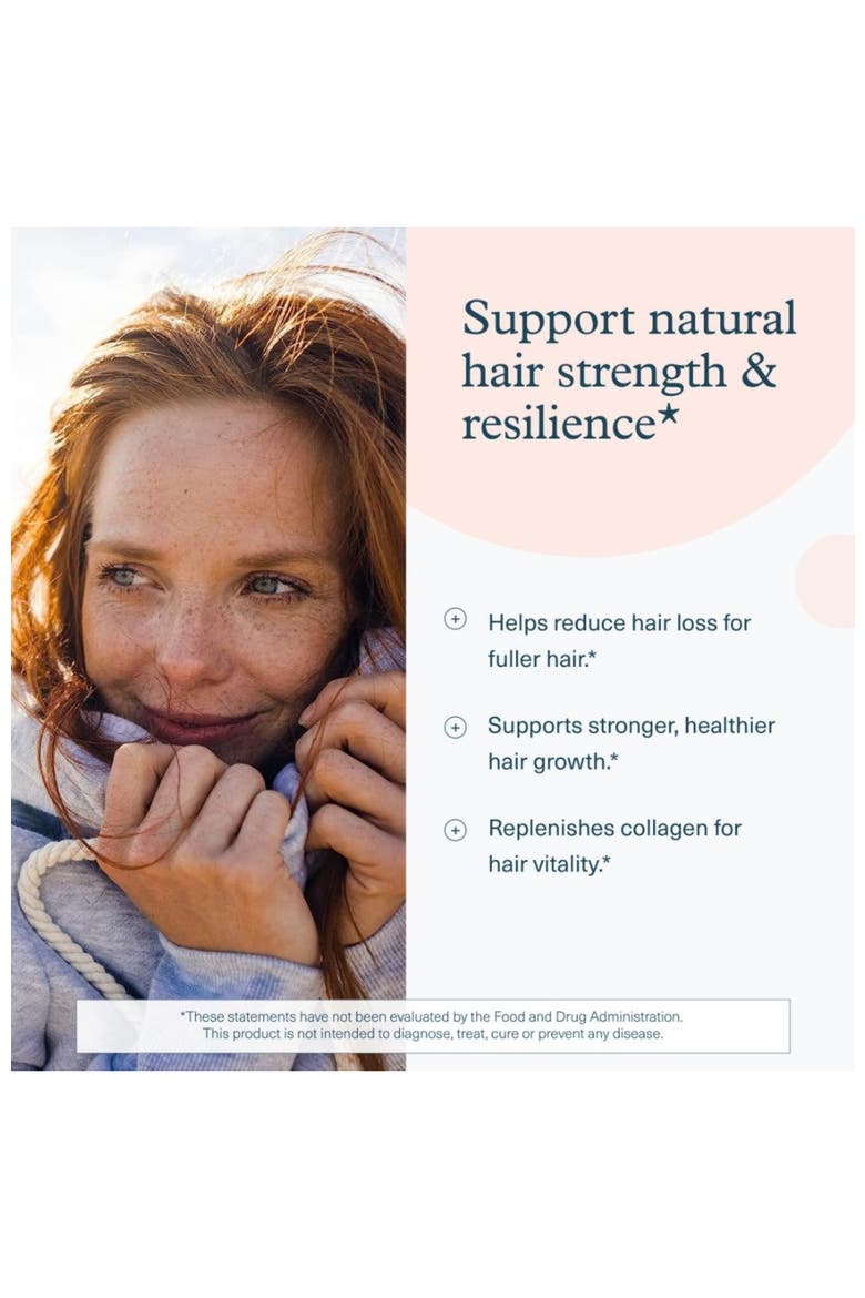 Hair Collagen Keratin Strength Support Supplement Tablets 120 tablets, Alternate, color, None