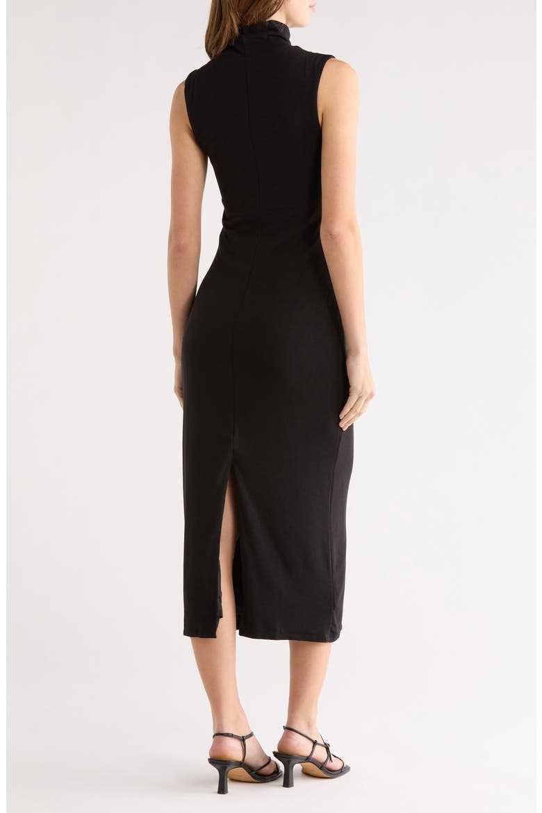 Riana Sleeveless Turtleneck Dress, Alternate, color, BLACK