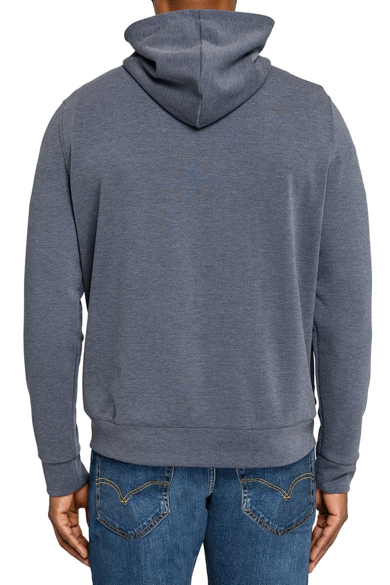 Slim Fit Colorblock Zip-Up Hoodie, Alternate, color, NAVY
