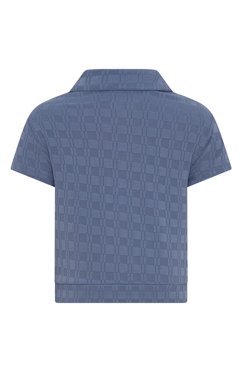 TINY TRIBE Textured Button-Up Shirt, Alternate, color, Slate Blue