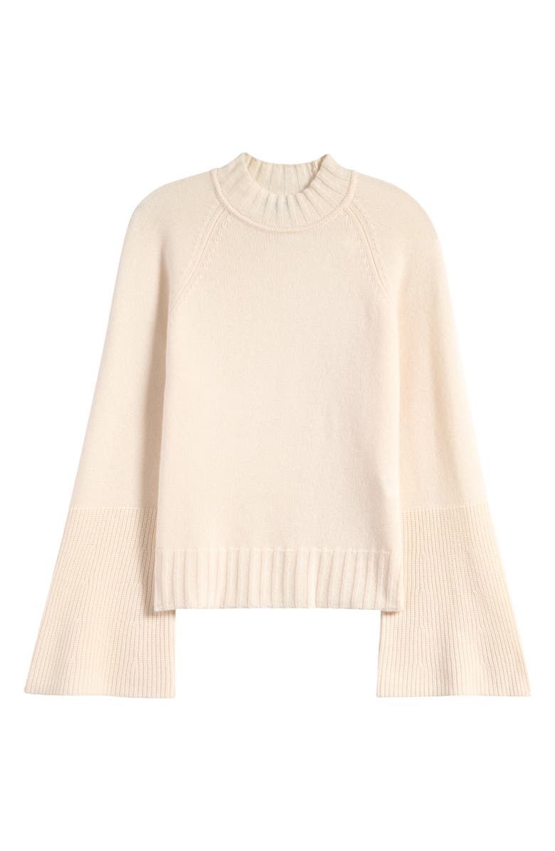 PAIGE Laurel Recycled Cashmere & Cashmere Bell Sleeve Sweater, Alternate, color, Ivory