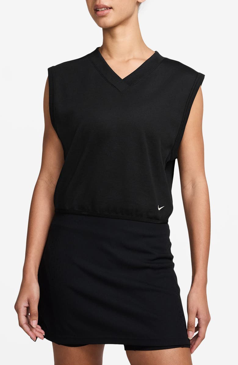 Nike V-Neck Golf Vest, Main, color, Black/Sail