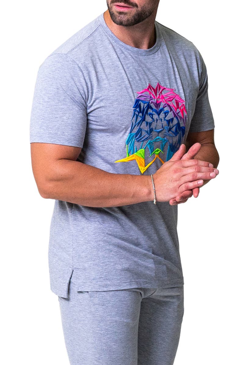 Maceoo Neon Cotton Stretch Graphic T-Shirt, Alternate, color, Grey